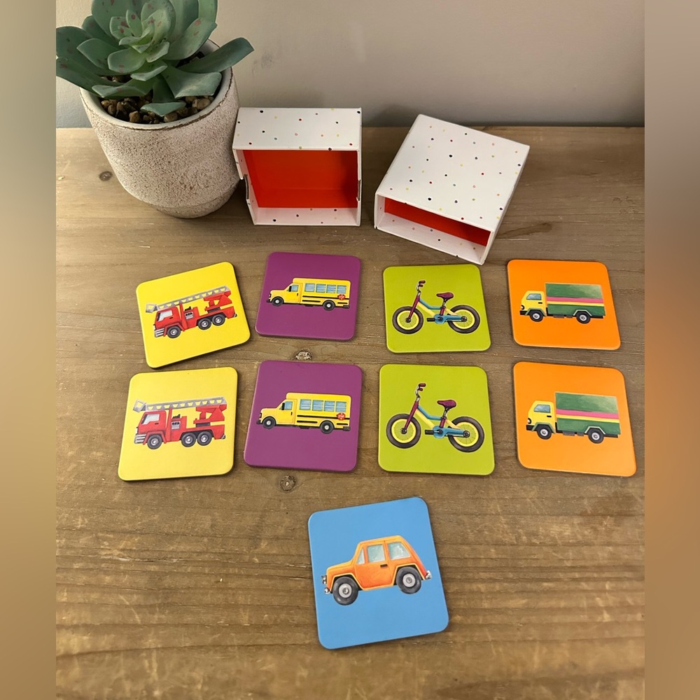 Lovevery Colorful Vehicle Memory Game for Kids